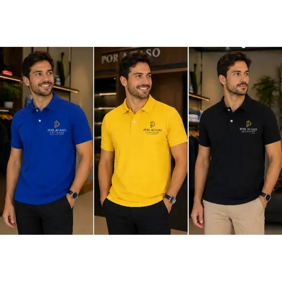 Camisa Gola Polo Personalizada logo da sua empresa (SOMENTE FRENTE). ENVIAR A LOGO IMEDIATAMENTE POR MENSAGEM!!
