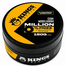 Pomada Cera Modeladora Million Kings 150g Antifrizz Efeito Brilho