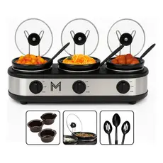 Rechaud Elétrico Members Triplo Buffet Slow Cooker 3 Panelas 220V