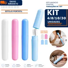 Estojo Porta Escova Dental Portátil 4/8/16/30 Viagem Academia Bolsa Higiene Proteção Compacto Cores Sortidas