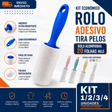 Rolo Tira Pelos Portátil Reutilizável Removedor De Fiapos Poeira Roupas Sofá Carro Limpeza Prática