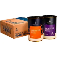 Kit Santa Mônica 2 Latas Chocolate 200g + Cappuccino 200g