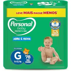 Fralda Personal Baby Grande, 78 Unidades | Protect & Sec, Promo