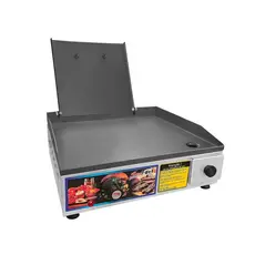 Chapa Lanche Profissional 40x35 Eletrica 220v Inox Cor Cinza