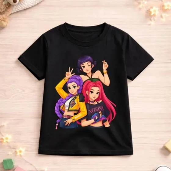 Camiseta Infantil Menina Guerreiras do Kpop