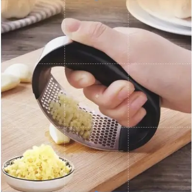 Espremedor Amassador Triturador De Alho Alimentos Inox Manual Cozinha Garlic Press (HU54559)