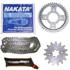 Kit Relação Transmissão Moto Honda Cg 160 Fan Titan Start Original Nakata