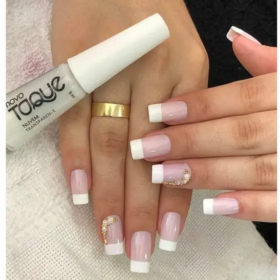 KIT COM 8 Esmalte Nuvem transparente Novo Toque (renda, francesinha, tradicional)