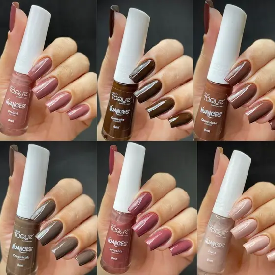 Coleção nuances 6 esmaltes NOVO TOQUE diferentes.