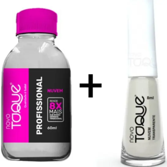 Combo (60 ML + 8 ML) esmalte novo toque para profissionais.