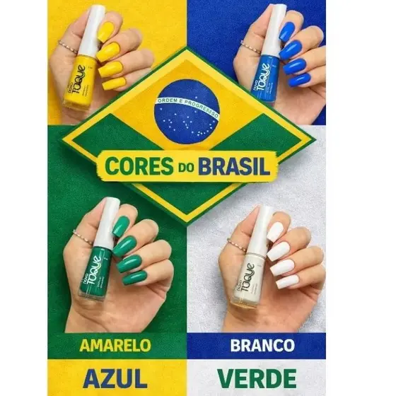 CORES DO BRASIL. Esmalte novo toque..