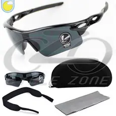 Óculos para Corrida Trekking Lentes UV 400 Cinzas Com Strap CZO