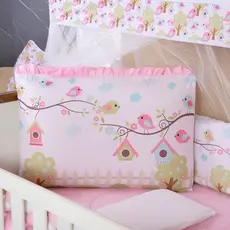 Kit Berço Americano 13 pcs para Bebê Menina Jardim Encantado