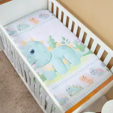 Edredom Para Berço Americano Sublimado Bebê Menino Dino Baby