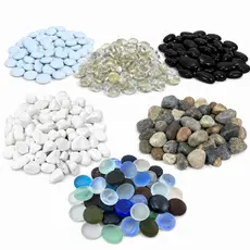 Pacotes 250g, 500g ou 750g Gema Vidro Pedra Aquário Vaso Terrários Transparente Colorida Preta Decoração