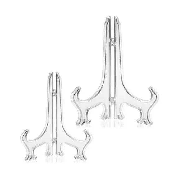 10 Suportes Para Pratos E Azulejos Quadros Acrílico Transparente 13cm/17.5cm/22cm