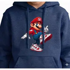 Moleton Canguru Blusa De Frio Casaco Infantil  Unissex Mario Bros Premium  Trend