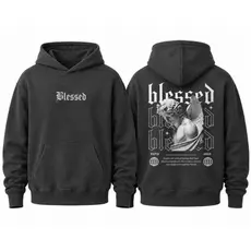 Blusa de Moletom Blessed Respect Angel Respect Chumbo