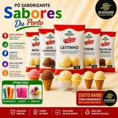 Pó para Sorvete Du Porto 1kg – Base para Sorvetes, Picolés, Geladinhos Sacolés