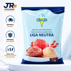 Liga Neutra Mistura De Espessantes Para Gelados Du Porto 1Kg Sorvetes, Geladinhos, Sobremesa Açaí