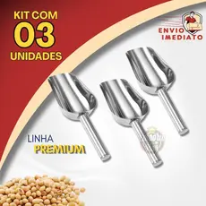 Pá Pegador Para Cereais Ração Gelo Em Aço Inox Cozinha Multiuso