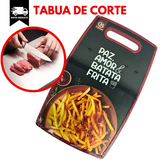 Tábua de Corte Grande de Cozinha para Legumes Comida Carne Salada