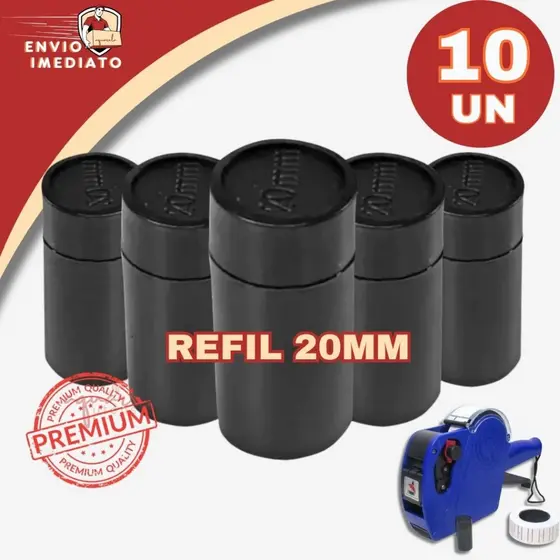 Refil Tinta Tinteiro 20mm Etiquetadora Aplicadora Preço MX5500 Natal MX 5500 PLUS EOS 3300 7700 2212 10 Unidades
