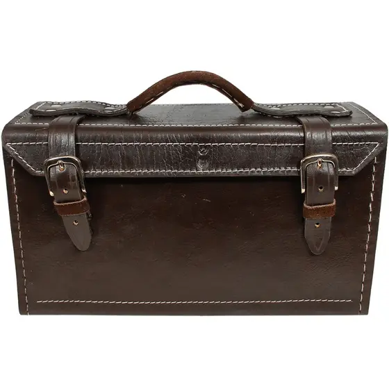 Maleta Bolsa De Couro Legítimo Para Ferramentas N2 34x13x19