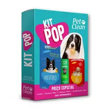 Pet Clean Kit Banho Shampoo Condicionador Perfume Cães Gatos