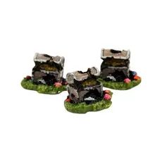 Fragata Kit Bau Mini 3 Pc Enfeite Para Aquário