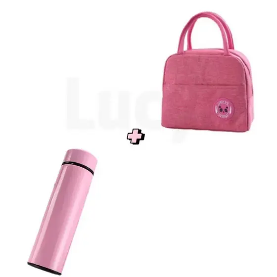 Bolsa termica para marmita multiuso + garrafa termica Digital Led 500ml