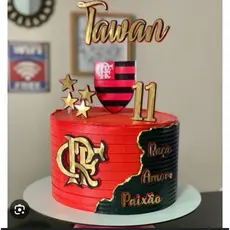 Topo/topper de bolo flamengo Personalizado