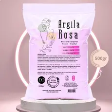 Skin Care Mascara Facial Argila Rosa 500g Hidratante Corporal Capilar 100% Natural Organica