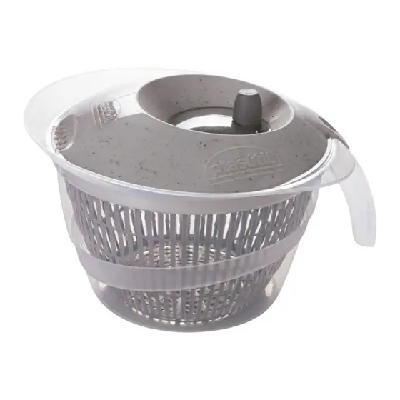 Centrífuga Seca Salada Manual Grande 2,8 Litros Secadora de Verduras Saladas e Folhas Prática