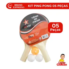 Kit 2 Raquetes Ping Pong Tênis De Mesa Profissional + 3 Bolas