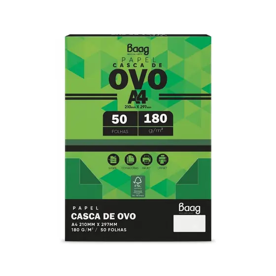 Papel Casca de Ovo A4 180g 50 Folhas Para Certificado e Diploma