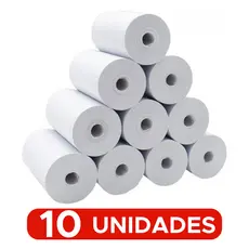 Kit Com 10 Bobinas Térmicas 80 mm × 40 m para Cupom Fiscal