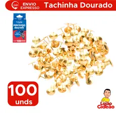 Caixa Percevejo Latonado 100 unidades Tachas Para Quadro De Cortiça Futuro