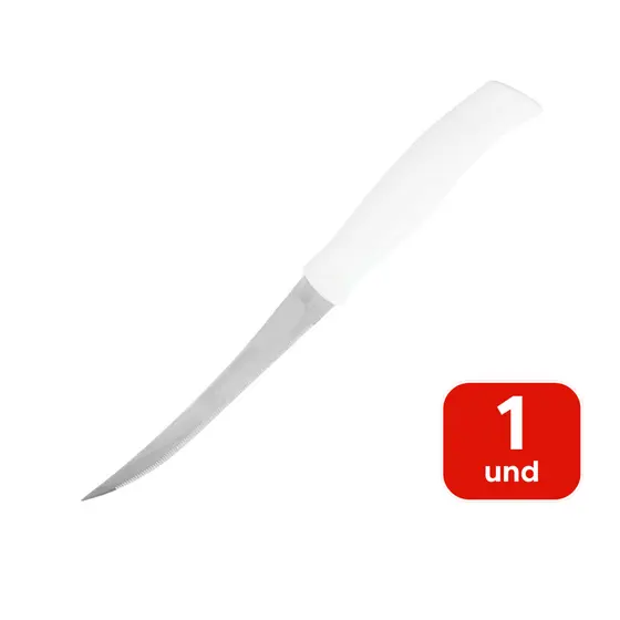 Faca de Filetar Inox Cortar Legumes Saladas Tomate Filete Serrilhada Afiada de Cozinha