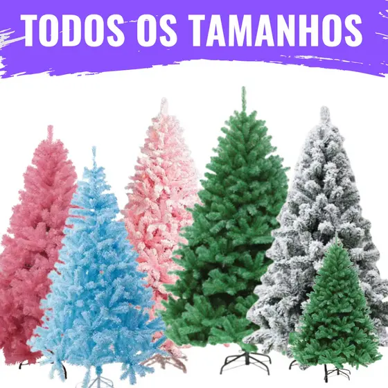 Árvore de Natal Pequena Média e Grande Cheia Gorda 1,80m 1,50m 1,20m 90cm Luxo Premium