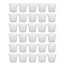 Kit 24 Vasos Transparentes Plástico Orquídea Adulta Pote 15 Com Furos Incolor