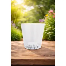 Kit Vasos Plásticos Pote Para Orquídea Transparente N 12 Premium
