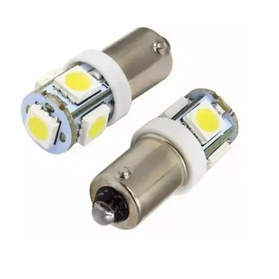 2x lampada automotiva Ba9s5 69 Led SMD 12v super branca