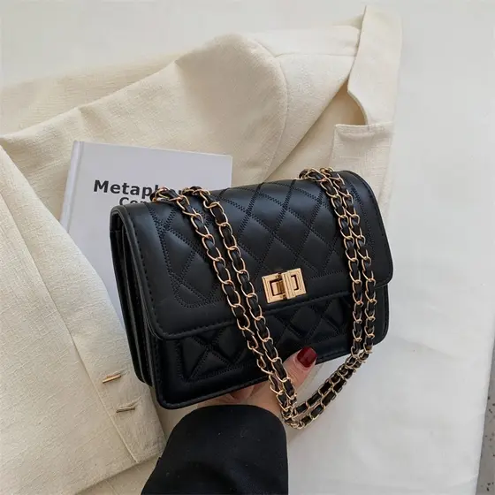 bolsa feminina transversal crossbody passeio alça corrente[9116]