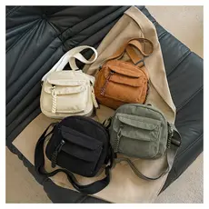 Bolsa Feminina Veludo Tiracolo Mensageiro Casual Fashion Sólido[W-201]