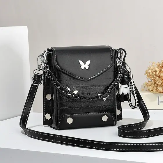 Bolsa Feminina Porta Celular Com Transversal Feminina Passeio Detalhe Borboleta [dx20206]