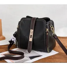 Bolsa Feminina Ombro Transversal Casual Lisa Básica Com Chaveiro [Dx2360A]