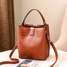 Bolsa feminina Transversal Couro Tote Media Espaçosa Casual Vintage Elegante[A9839]