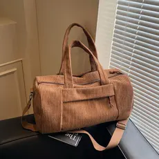 Bolsa Veludo Grande Feminina Transversal Academia Esporte Viagem Trabalho Dia A Dia[900002]