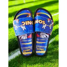Chinelo Slide Infantil Sonic Stitch Mickey Menino Menina Juvenil Tamanhos 25/26 até 33/34 Confortável Macio Original